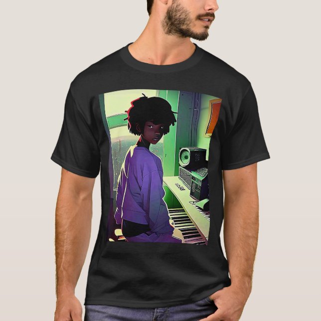 T-shirt Lo fi hip hop refroidissement chillhop bat l'esthé (Devant)
