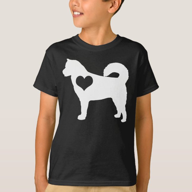 T-shirt L'obscurité de coeur de Malamute d'Alaska badine (Devant)