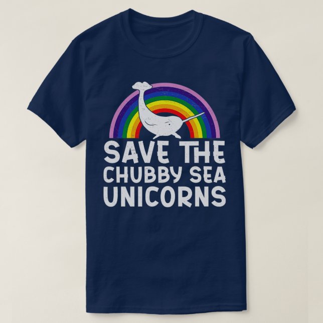 T-shirt L'Observation Des Baleines Sauvez Les Unicornes De (Design devant)