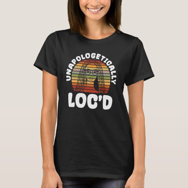 T-shirt Loc Up Afro Hair Black American African Girl (Devant)
