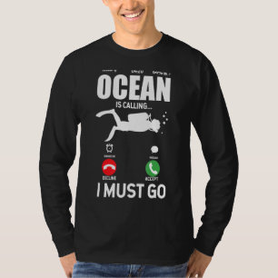 T-shirt L'Océan Appelle Je Dois Aller Plongée Sous-Marine 