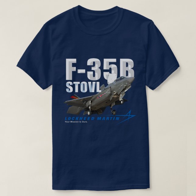 T-shirt Lockheed Martin F-35B Lightning II Stealth Fighter (Design devant)