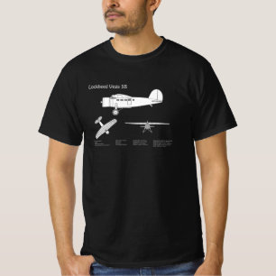 T-shirt Lockheed Vega 5B - Plans d'avion ABD