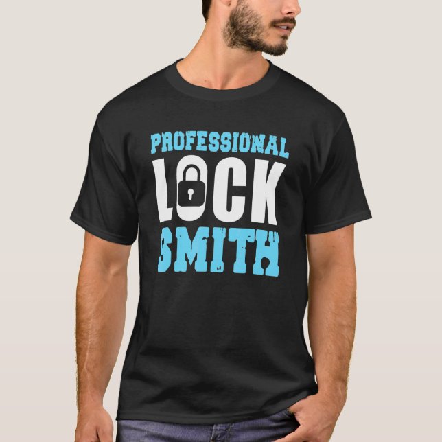 T-shirt Locksmith professionnel Tradesman Locksmithing Loc (Devant)