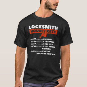 T-shirt Locksmith Tarifs Horaires Verrouillage Pour Locksm