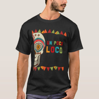 T-shirt Loco Un Poco Coloré Skeleton Skull Un Poco Loco
