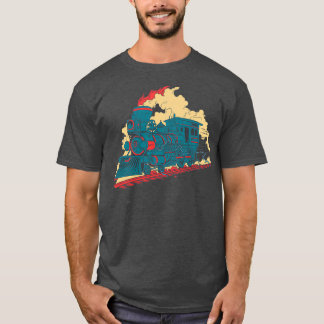 T-shirt Locomotive à vapeur Chemin de fer