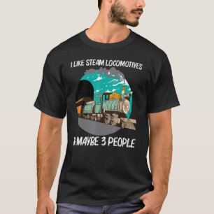 T-shirt Locomotive À Vapeur cool Pour Hommes Train Ferrovi