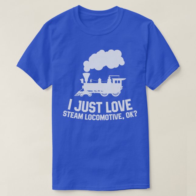 T-shirt Locomotive à vapeur J'adore la locomotive à vapeur (Design devant)