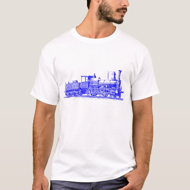 T-shirt Locomotive - Bleu (Devant)