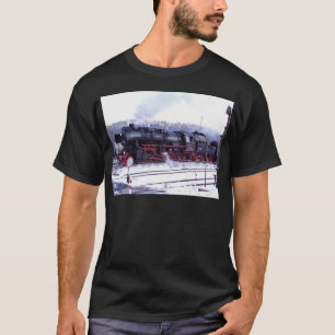 T-shirt locomotive de gare de train à vapeur