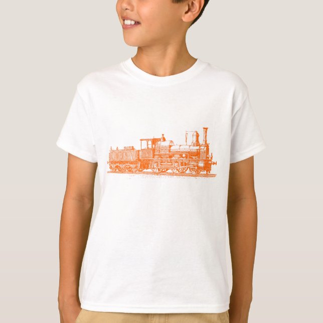 T-shirt Locomotive - Orange (Devant)