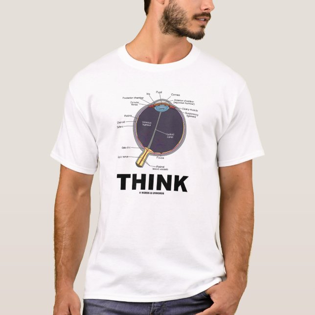 T-shirt L'oeil pensent (je pense l'humour anatomique (Devant)