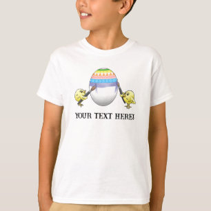 T-shirt L'œuf de Pâques coloré des poules