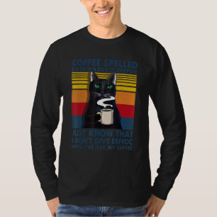 T-shirt L'Offre Écrite À L'Arrière Est Eeffoc Chats Boire