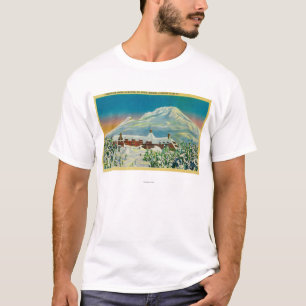 T-shirt Loge de Timberline en hiver au capot de Mt.