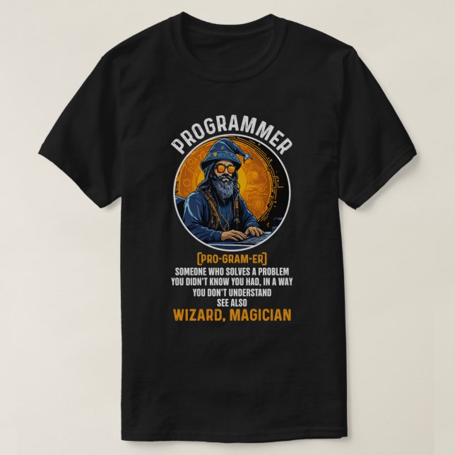 T-shirt Logiciel Funny Programmer Definition Coding Techy (Design devant)