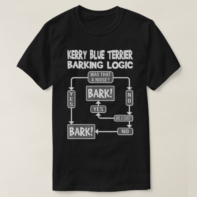 T-shirt Logique d'aboiement de chien, don de chien drôle,  (Design devant)