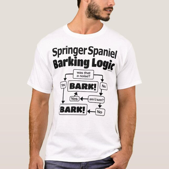 T-shirt Logique d'écorce Springer Spaniel (Devant)