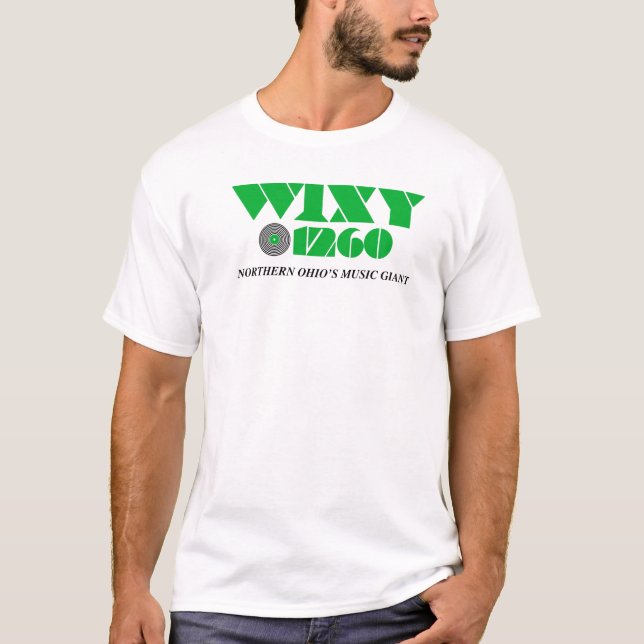T-shirt Logo 1260 des années 1970 de WIXY Cleveland (Devant)