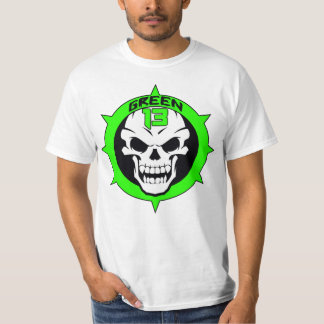 T-shirt Logo 2 de crâne dégrossi (blanc)