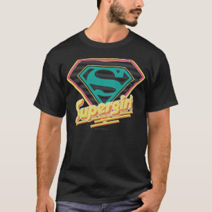 T-shirt Logo à rayures supergirl