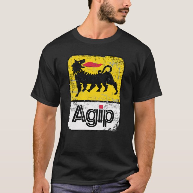 T-shirt Logo Agip Lubrifiants 1968, 1998 Version en état d (Devant)