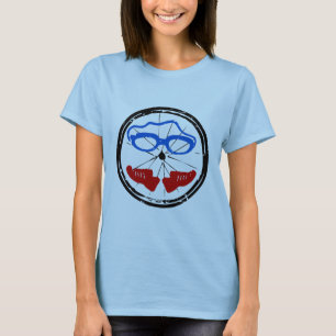 T-shirt Logo artistique frais de triathlon