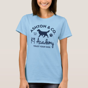 T-shirt Logo Ashton & Co. K9 Academy une couleur pour femm
