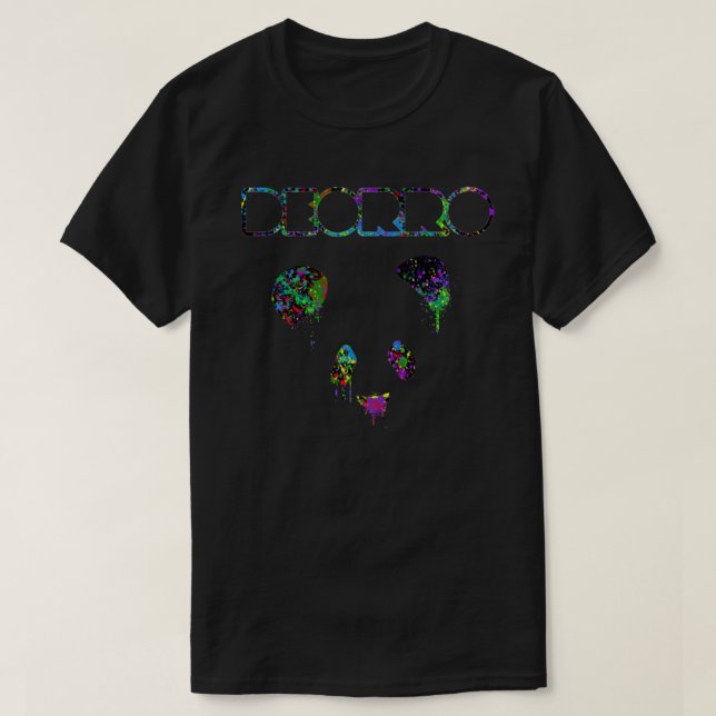 T-shirt Logo au néon d'univers de Deorro (Design devant)