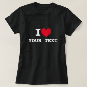T-shirt Logo Black i heart t shirts Faites vos propres t