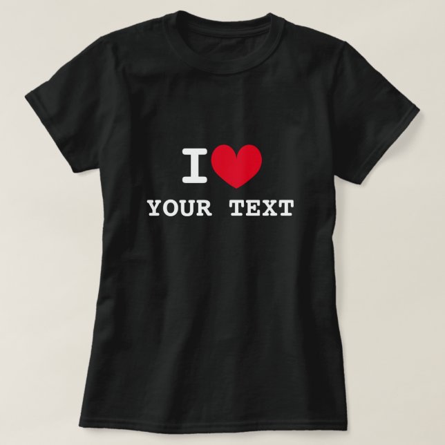 T-shirt Logo Black i heart t shirts | Faites vos propres t (Design devant)