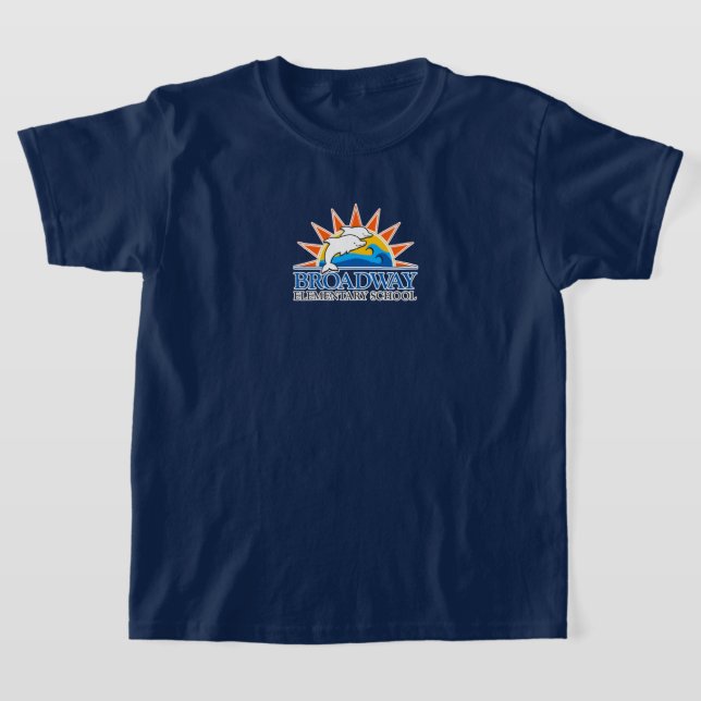 T-shirt Logo blanc des enfants de l'école primaire de Broa (Poser)