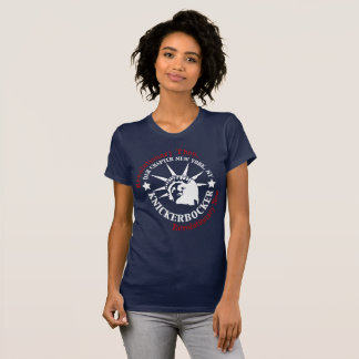 T-shirt Logo blanc et bleu de Knickerbocker