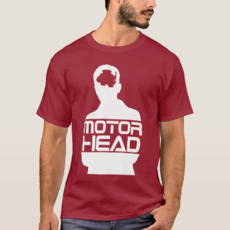 T-shirt logo blanc principal de moteur