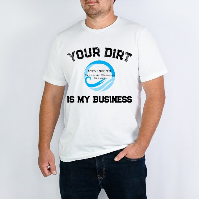 T-shirt Logo Bleu Moderne Lavage de pression personnalisab (Créateur téléchargé)