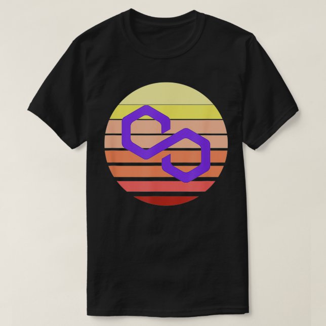 T-shirt Logo Cryptocur en Polygone MATIQUE (Design devant)