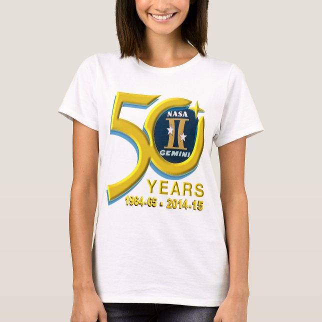 T-shirt Logo d'anniversaire de Gémeaux cinquantième (Devant)