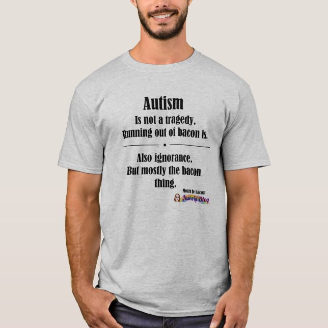T-shirt logo d'avant de lumière de tragédie de lard (Devant)