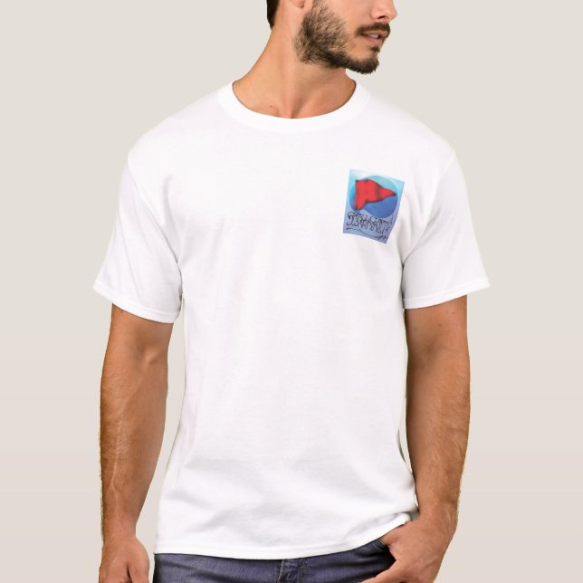 T-shirt Logo d'avertissement T de bande de petit métier (Devant)