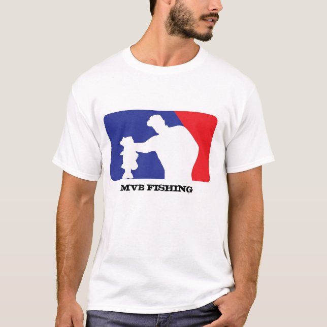 T-shirt Logo de base-ball pour la pêche au bar (Devant)