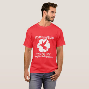 T-shirt Logo de blanc d'académie de colibri