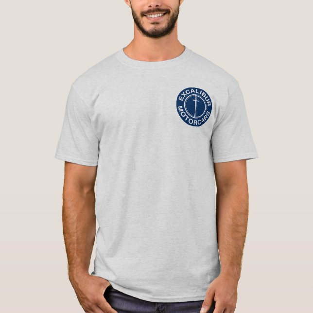 T-shirt Logo de bleu d'automobiles d'Excalibur (Devant)
