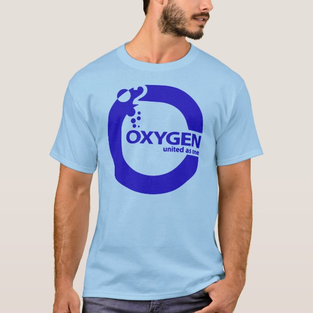 T-shirt Logo de bleu de l'oxygène (Devant)