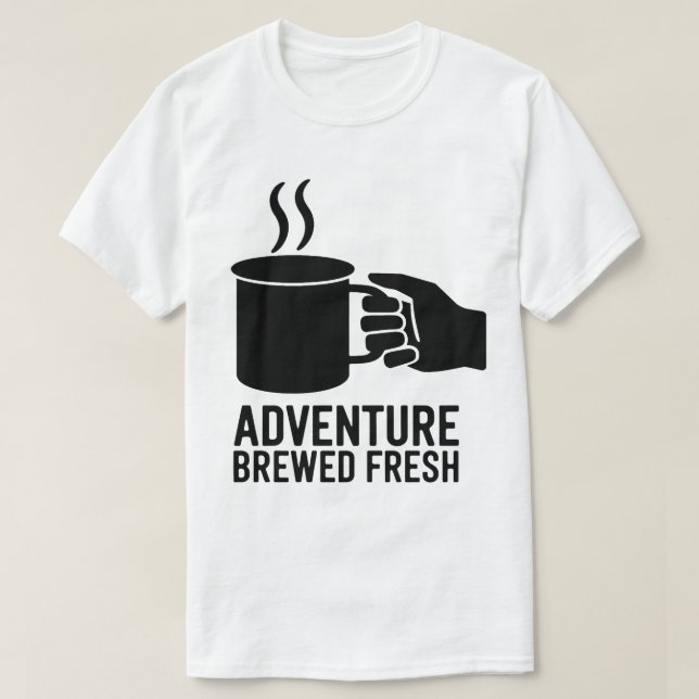 T-shirt Logo de boîte à café Adventure Camping extérieur C (Design devant)