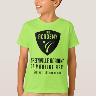 T-shirt Logo de bouclier de noir d'académie de Greenville