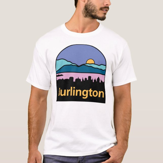 T-shirt Logo de Burlington, Sticker Vermont (Devant)