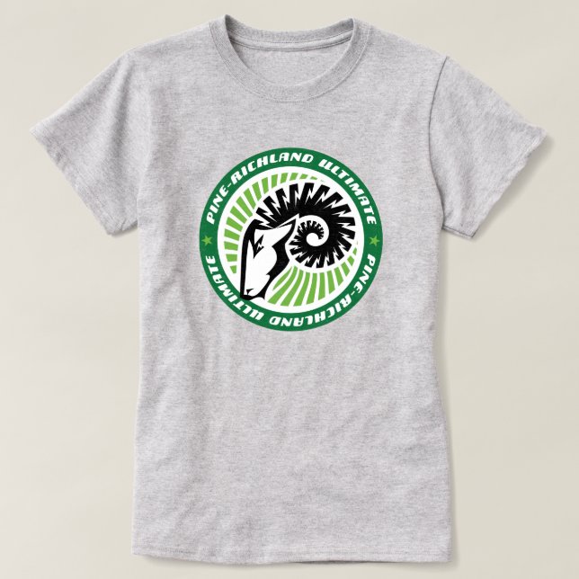 T-shirt Logo de cercle sur lt Gray (Design devant)