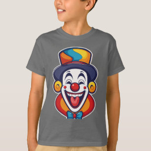 T-shirt Logo de clown heureux et mignon pour enfants