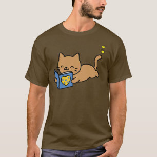 T-shirt Logo de coeurs de pickleball sympathique et chat l